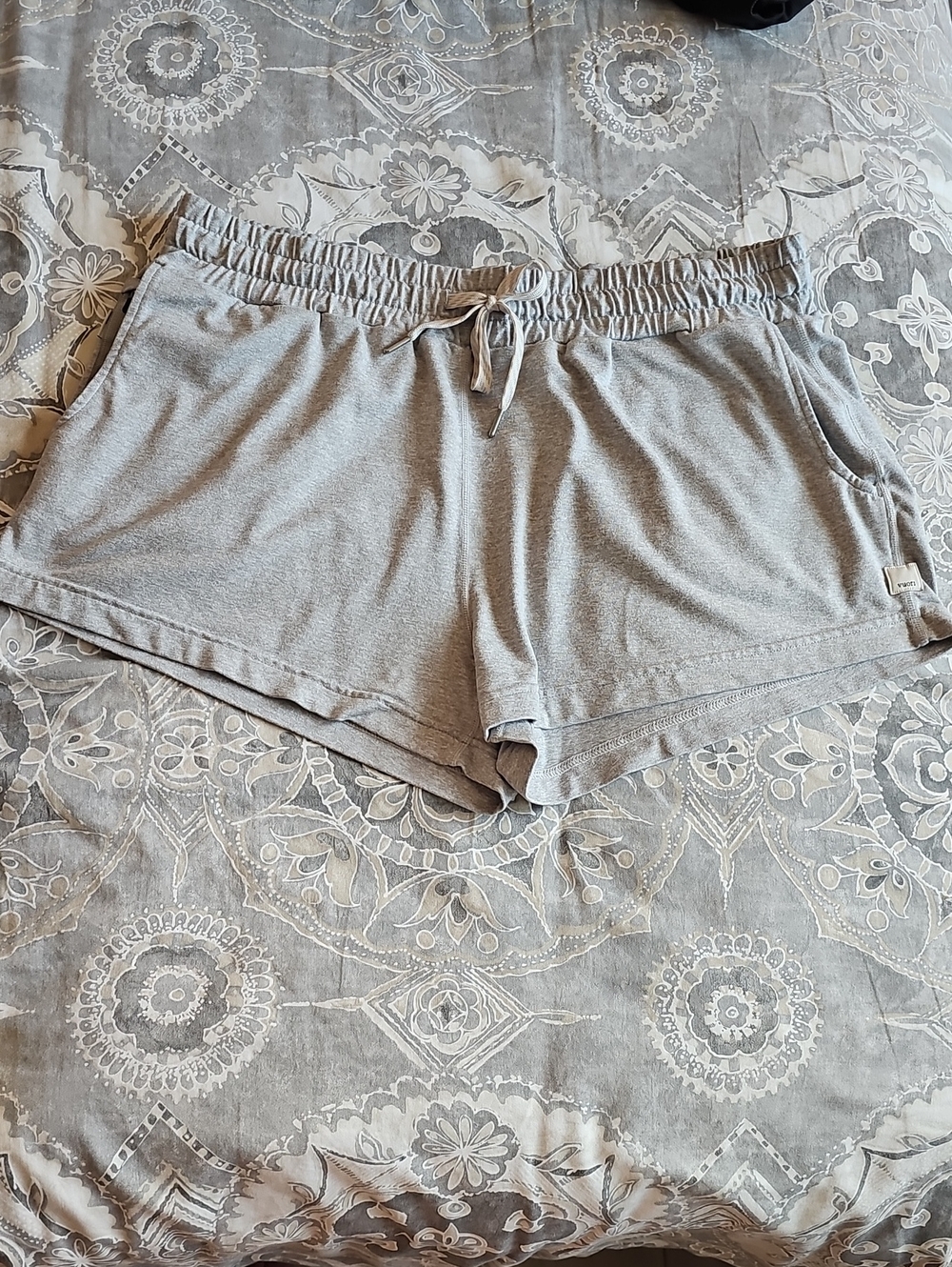 Vuori Light Gray Athletic Drawstring Shorts